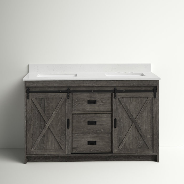 Sand & Stable Jillian 54'' Double Bathroom Vanity with Engineered Stone